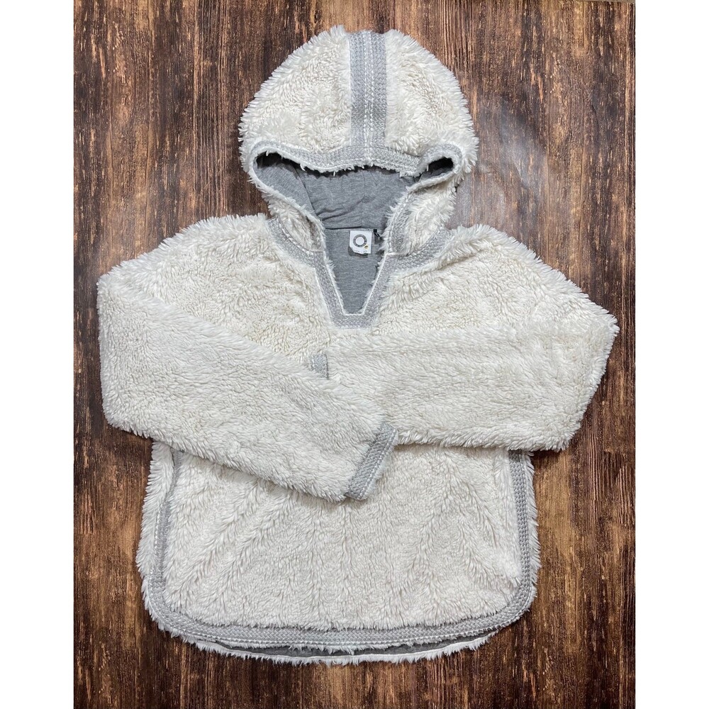 Anthropologie Akemi + Kin Women’s Faux Fur Hooded Pullover size SMALL